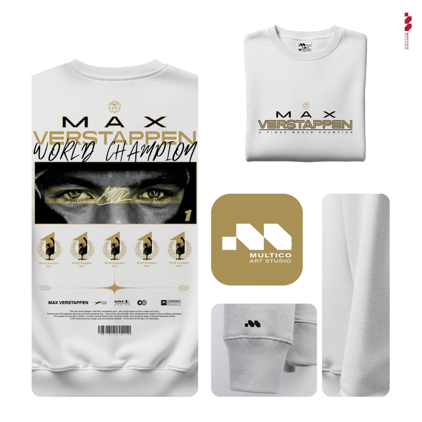Max Verstappen "Gold Champion" Sweatshirt