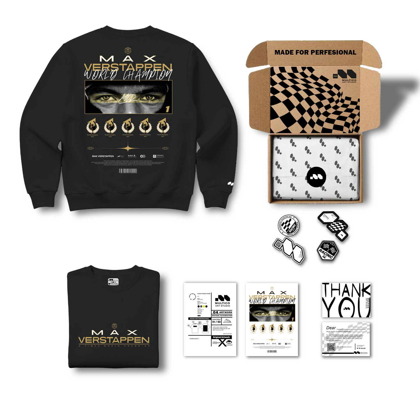 Max Verstappen "Gold Champion" Sweatshirt