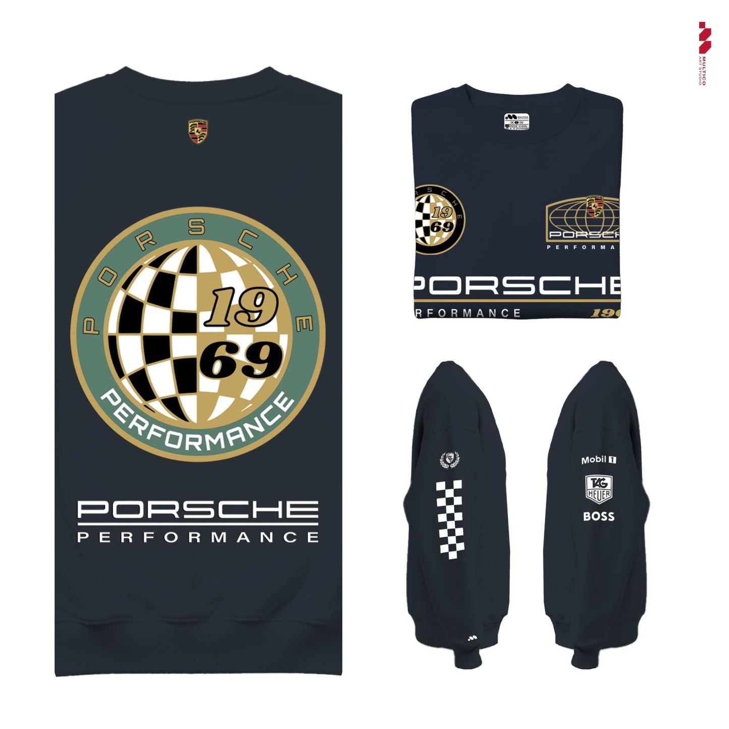 Porsche Motorsport "Team Official" Sweatshirt | Multi-Graphic Performance