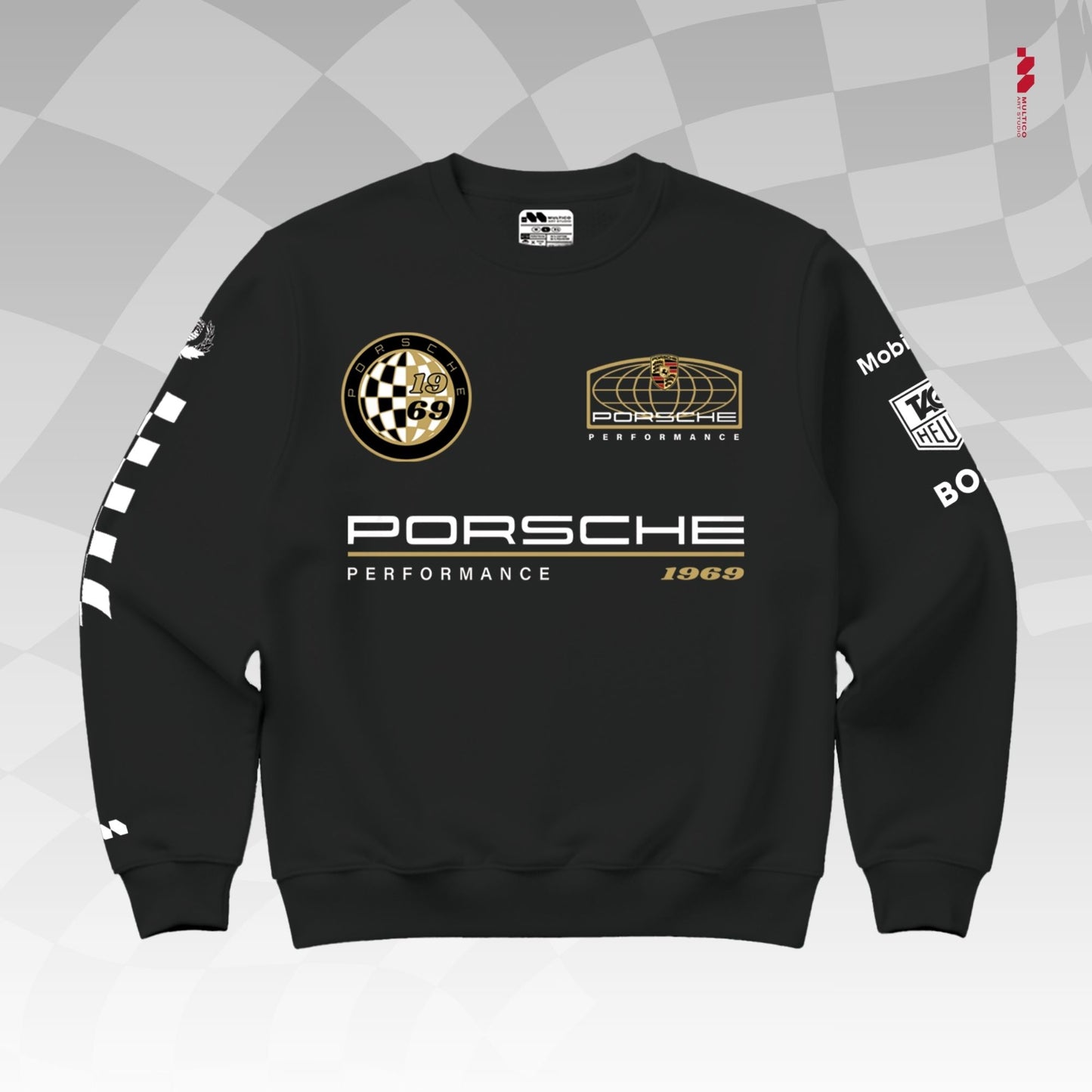 Porsche Motorsport "Team Official" Sweatshirt | Multi-Graphic Performance